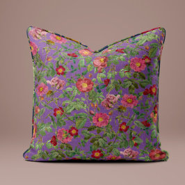 Vintage Rosa Kudde i Lila Purpur