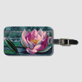Vintage Rosa Lotus Flower Bagagebricka