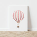 Vintage Rosa Luftballong för vattenfärg Canvastryck<br><div class="desc">Den här luftballongen med vattenfärger i vintagen är ett vackert sätt att dekorera daghem,  barnrum eller andra färgrymder.</div>