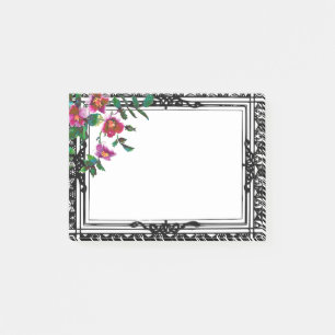 Vintage rosa magenta vattencolor ro post-it block