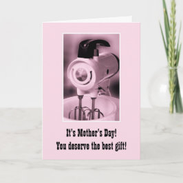 Vintage Rosa Mixer Lycklig Mors dag Humor Kort