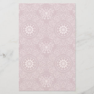 Vintage Rosa Mönster Brevpapper