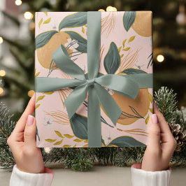 "Vintage Rosa Mönster | Retro Gift-omslutning Presentpapper