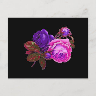 Vintage Rosa Neon Ro - Gåvor Vykort