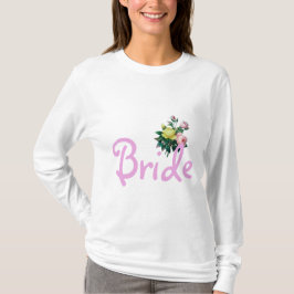 vintage rosa och blommor med blommor i gul ros skj t-shirt