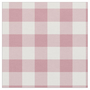 Vintage rosa och vit rutig gingham tyg