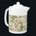 Vintage Rosa och vita Magnolias<br><div class="desc">Vackra rosor och vita magnoliska blommor täcker detta som liknar en vintage tapet mönster. Mycket söt och romantisk kottagecore-design,  perfekt för vilken décor som helst.</div>