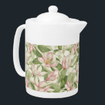 Vintage Rosa och vita Magnolias<br><div class="desc">Vackra rosor och vita magnoliska blommor täcker detta som liknar en vintage tapet mönster. Mycket söt och romantisk kottagecore-design,  perfekt för vilken décor som helst.</div>