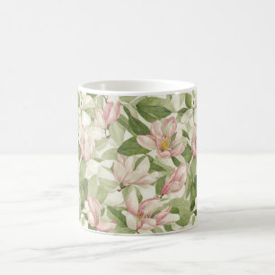 Vintage Rosa och vita Magnolias Kaffemugg