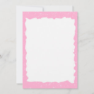 Vintage Rosa Papper Anpassningsbar Gräns-mall Inbjudningar
