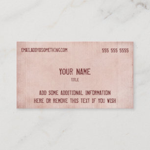 Vintage Rosa Parchment Visitkort