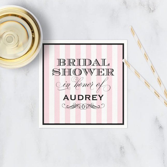 Vintage Rosa Parisian Rand Möhippa Pappersservett (Skapare uppladdad)