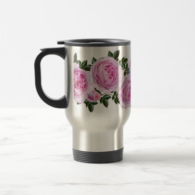 Vintage Rosa Peonier Resemugg (Vänster)