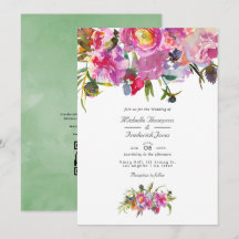 Vintage Rosa Pioner QR-kod RSVP Bröllop