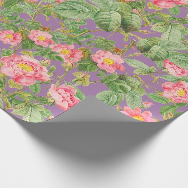 Vintage Rosa Presentpapper i Lavendel Lila (Hörn)