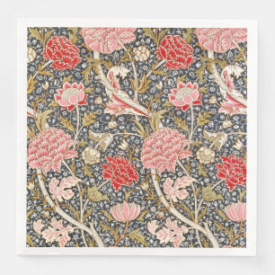 Vintage Rosa & Red Flowers av William Morris Pappersservett
