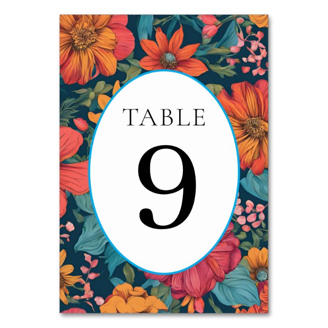 Vintage Rosa Romantic Bröllop Bordsnummer (Framsidan)