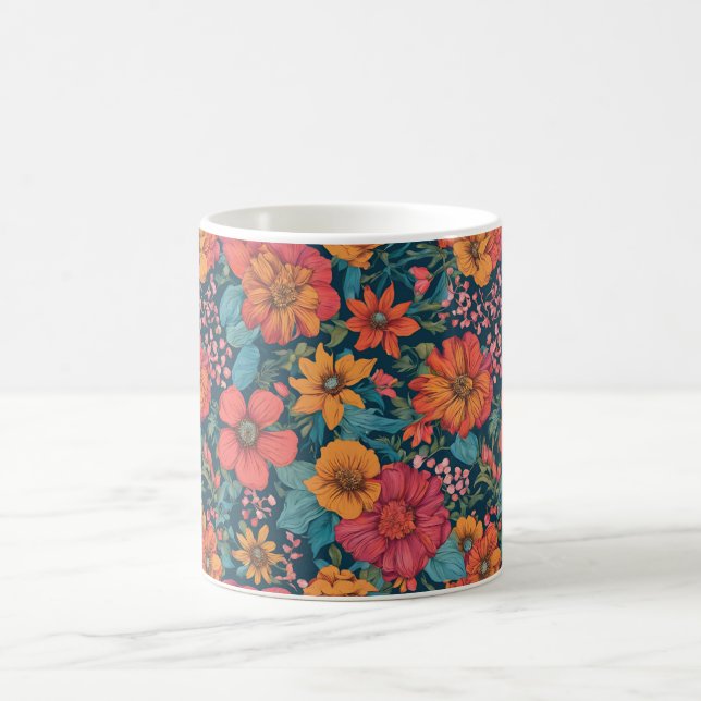 Vintage Rosa Romantic Bröllop Kaffemugg (Center)