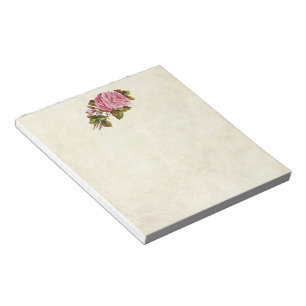 Vintage Rosa ros Anteckningsblock