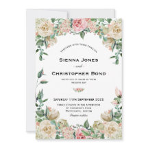 Vintage Rosa ros Blommigten Bröllop