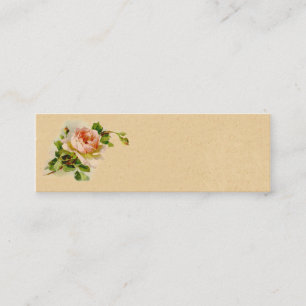 Vintage Rosa ros Business Profile Card Mini Visitkort