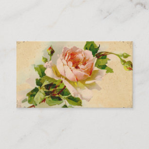 Vintage Rosa ros Business Profile Card Visitkort