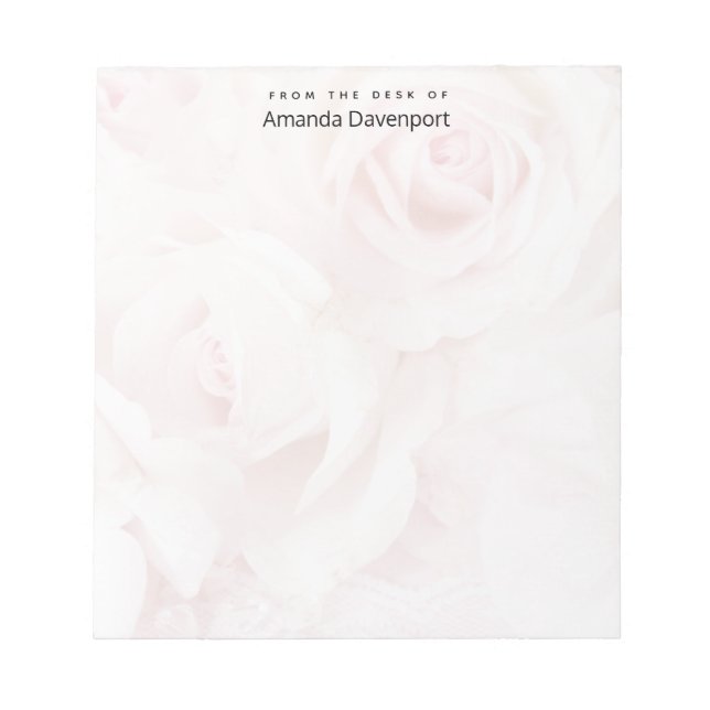 Vintage Rosa ros Elegant Bouquet Anteckningsblock (Framsida)