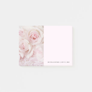 Vintage Rosa ros Elegant Bouquet Post-it Block