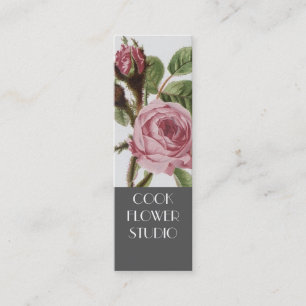 Vintage Rosa ros Florist Product Märkre Mini Visitkort