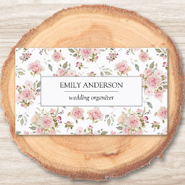 Vintage Rosa ros Flowers Blommigt Business