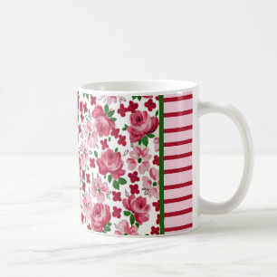 Vintage Rosa ros Mugg