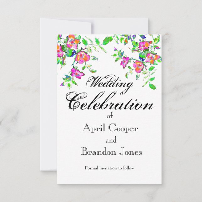 Vintage rosa ros spara datumet (Framsida)