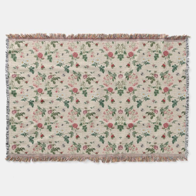 Vintage Rosa Rosengård Filt (Framsidan)