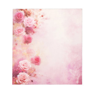 Vintage Rosa Rosor Anteckningsblock