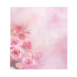 Vintage Rosa Rosor Anteckningsblock