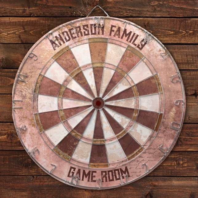 Vintage Rosa Rustic Darttavla (A rustic/steampunk dartboard game. Perfect for a family or game room.)