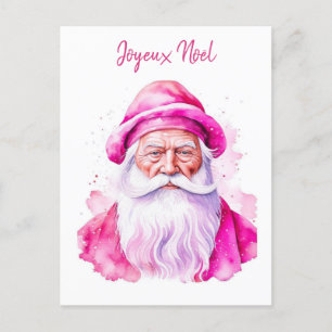 Vintage Rosa Santa Retro Personlig jul Vykort