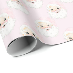Vintage Rosa Santa Wrapping Papper Presentpapper