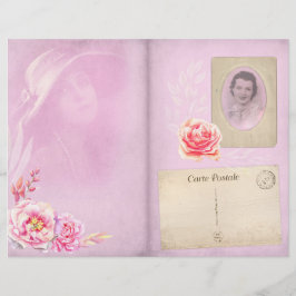 Vintage Rosa Skräppost Journal