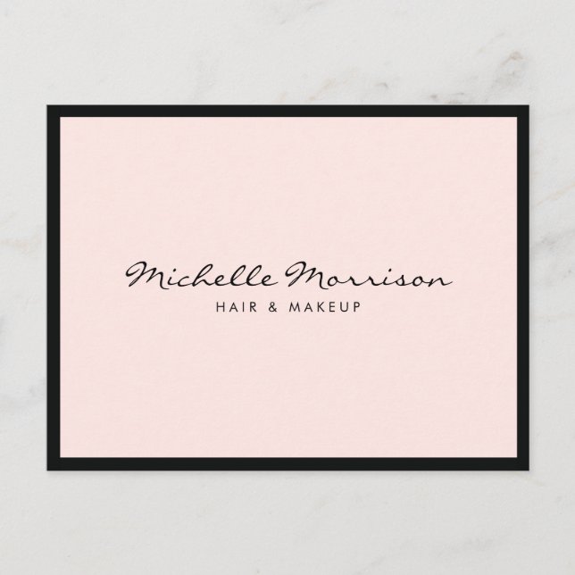 Vintage Rosa Smink och Skönhet Vykort (Framsida)