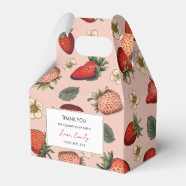 Vintage Rosa Strawberry Mönster Favoritbox Presentaskar