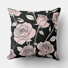Vintage Rosa Stylized Ro Kudde
