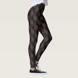 Vintage rosa svart grunge amerikansk flaggmönster leggings