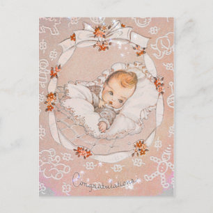 Vintage Rosa Sweet Baby Vykort