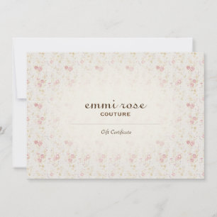 Vintage Rosa Tiny Ro Print Gift Certificate