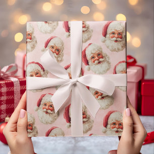 Vintage Rosa Tomte Jul Presentpapper