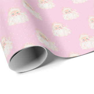 Vintage Rosa Tomte Julpresentpapper Presentpapper