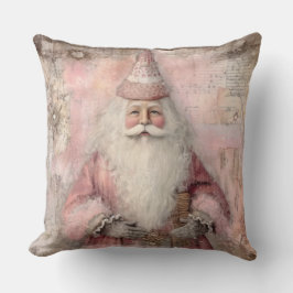 Vintage Rosa Tomte Kudde