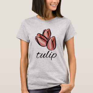 vintage rosa tulpan blomma cool blomsterpresent t shirt