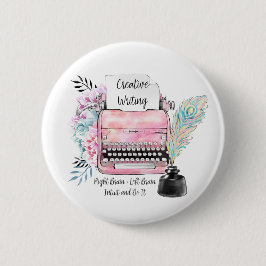 Vintage Rosa Typewriter-Kreativ Skriva Knapp